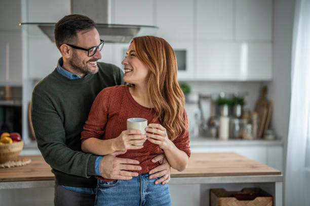 istock The couple enjoys a morning together 2192990391
