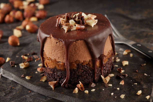 istock Individual Chocolate Mousse Hazelnut Fudge Cake 2192996882
