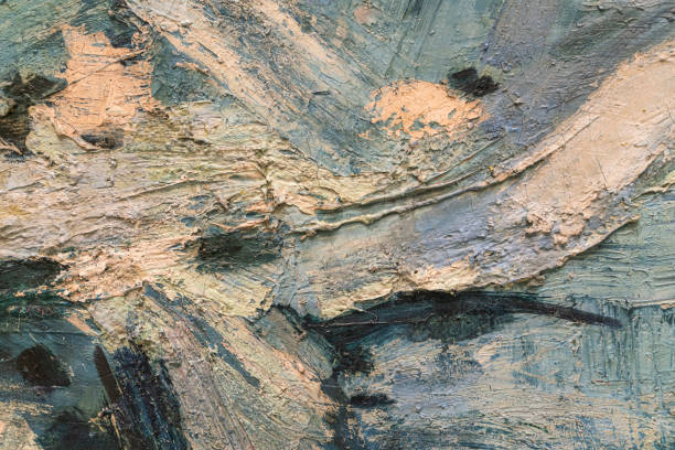 Colorful abstract pattern of oil paint