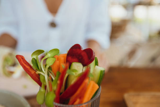 istock Fresh Vegetable Platter with Heart-Shaped Beet Garnish 2193006051