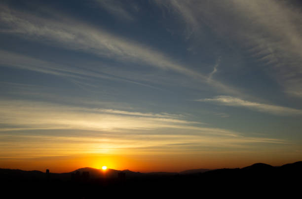 istock Sunset over city in southeastern Brazil with clouds 2193016531