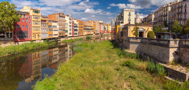 Girona old town aerial view Catalonia, Spain