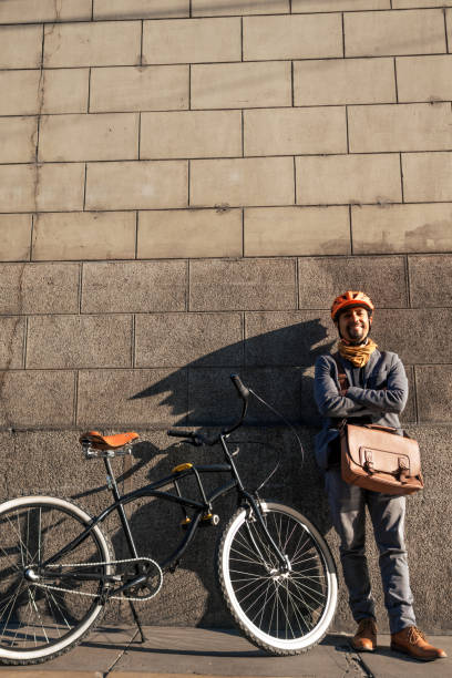 istock vertical image of an urban cyclist outdoors. 2193021328