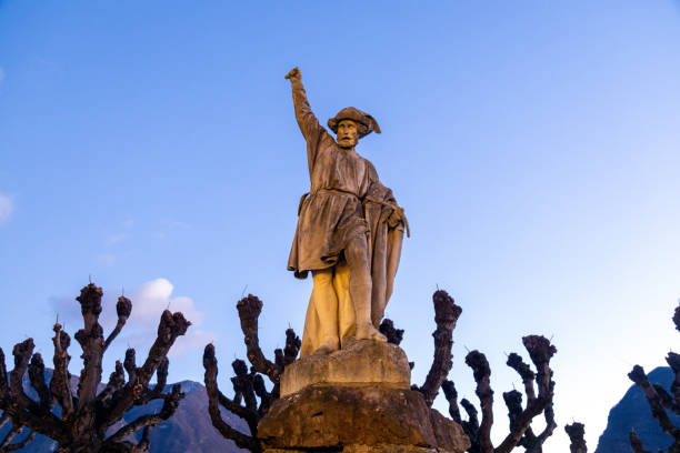 Statue of William Tell in Lugano, Switzerland