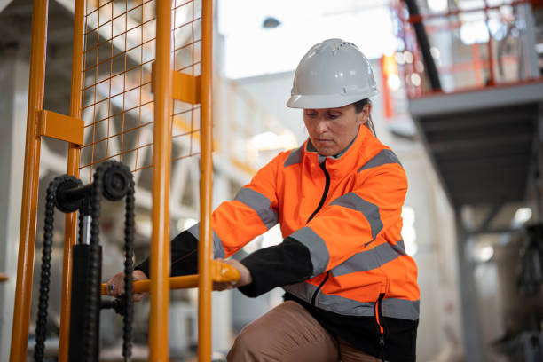 istock Operator Managing Pallet Jack in Factory. Manufacturing 2193035654