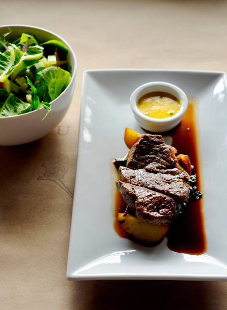 istock Steak, Beef Steak, Steak on a plate in a gourmet setting 2193035705