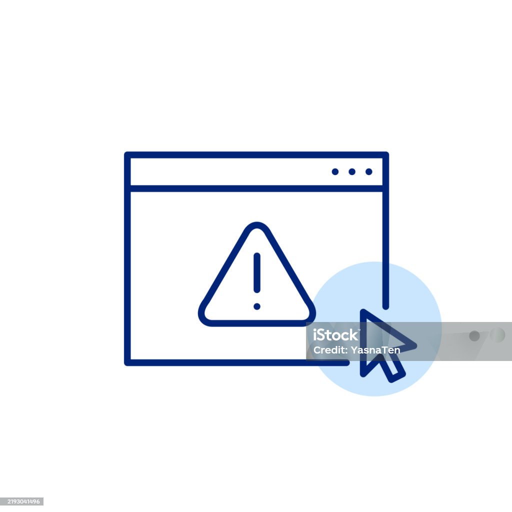 Warning Loading Icon Web Page With Exclamation Mark Alert Symbol Danger Warning Call To ...