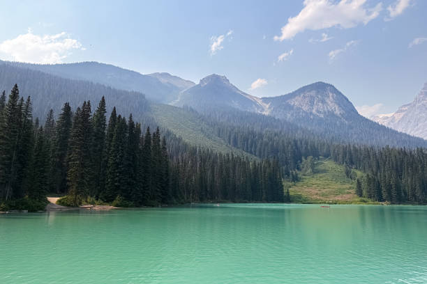 Emerald Lake in Yoho National Park. Summer vacation in British Columbia, Canada.