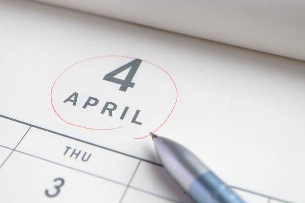istock portion of the April calendar. 2193045818
