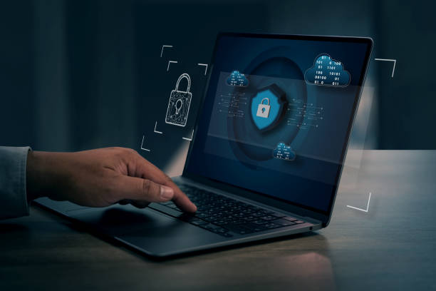 istock businessman working Digital crime cybercrime protect computer security and data protection 2193049873