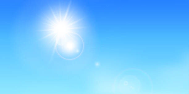 istock Sky Blue, Cloud Background, Horizon Summer Clear Sky, Vector landscape nature sunrise in Winter, Spring panorama banner white clouds 2193056733