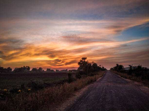 istock Beautiful and colourful evening sunset landscape 2193057435