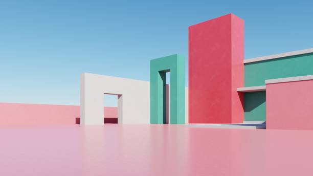 istock 3d illustration of abstract minimal architecture background, geometric architectural design, 3d rendering 2193060304