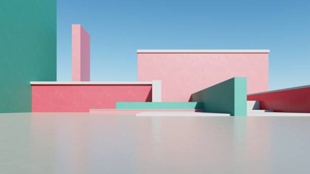 istock 3d illustration of abstract minimal architecture background, geometric architectural design, 3d rendering 2193060306