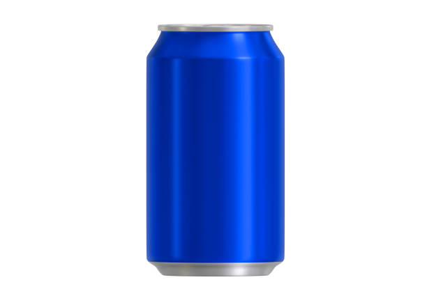 istock Blue soda aluminum can on white background 2193060648