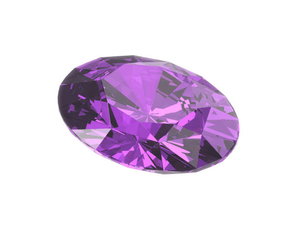 istock Diamond natural Purple Sapphire with high quality on a white background 2193060666