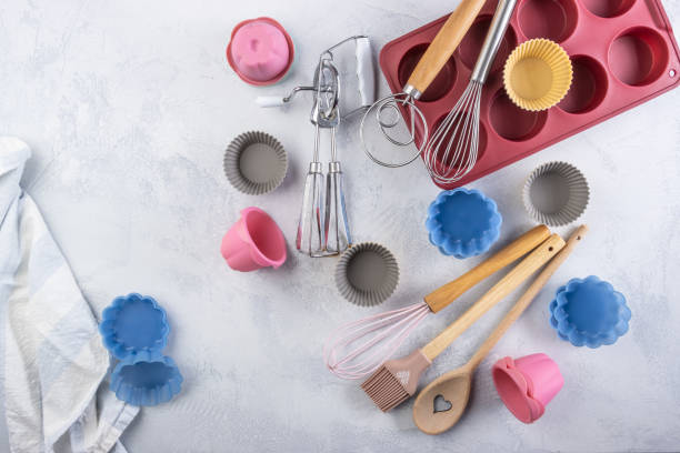 istock Assortment of kitchen utensils for baking and silicone baking forms 2193064918