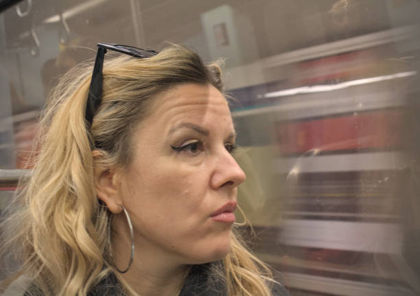 istock Woman traveler in train 2193073833