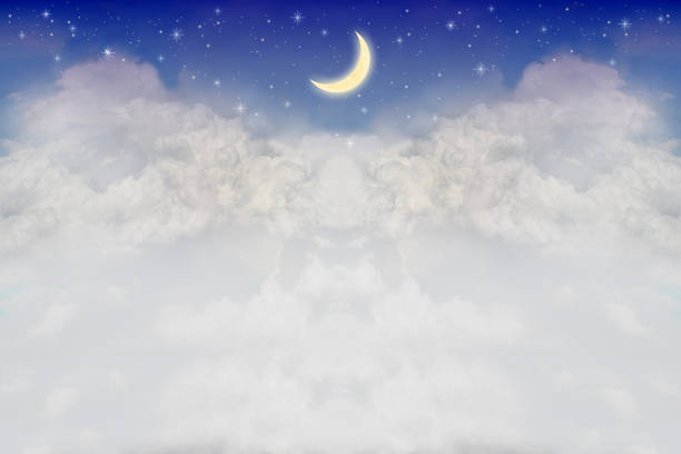istock crescent moon and the clouds  in the night sky background illustration 2193083080