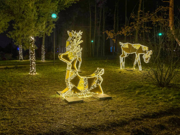 istock Christmas decorations in the park in Utens 2193084786