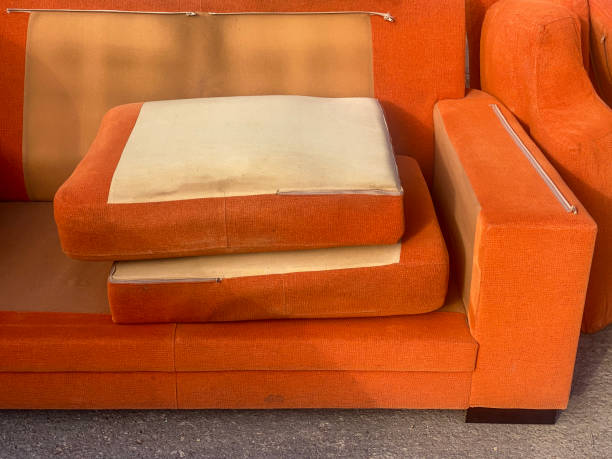 istock Broken sofa abandoned in the street 2193086098