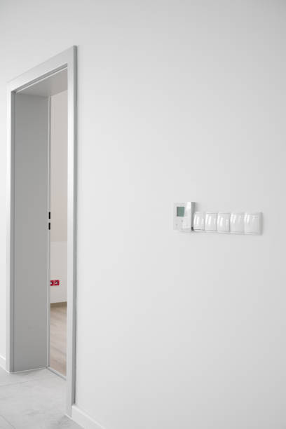 istock Modern Doorway with Control Panel and Switches 2193089299