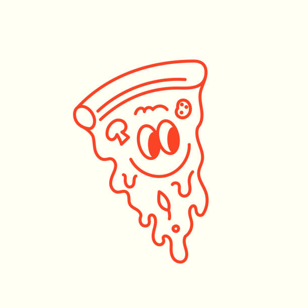 Vector logo design template and graphic elements for advertising, branding, posters and banners, funny cartoon illustrations with smiling character, coffee cup mascot, print and sticker Vector logo design template and graphic elements for advertising, branding, posters and banners, funny cartoon illustrations with smiling character, pizza mascot pizza stock illustrations