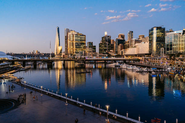 istock Darling Harbor In Sidney In Australia At Sunset 2193092454