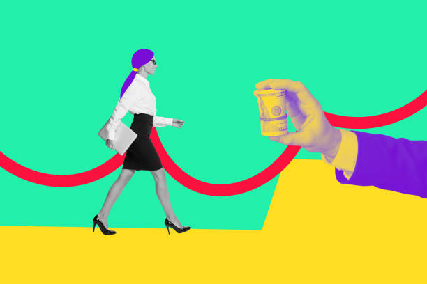 istock Collage sketch artwork of successful charming lady going receive salary usd banknotes isolated on painted background 2193094535