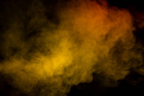 istock Orange and red steam on a black background. 2193095370