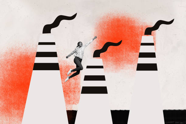 istock Collage creative poster image monochrome effect excited happy joyful young woman help ecology world pollution unusual template 2193098288