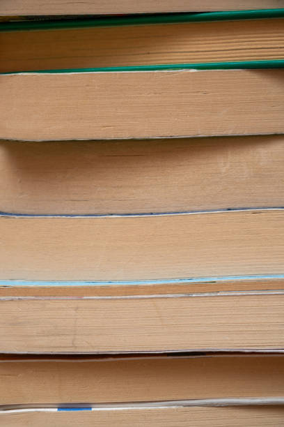 Stack of colorful books. Education background. Back to school. Book, hardback colorful books on wooden table. Education business concept. Copy space for text