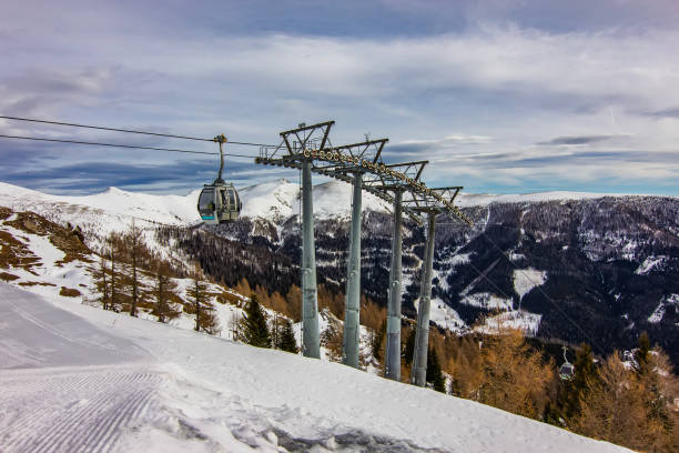 istock Scenic Gondola Ride in Mountains 2193101248