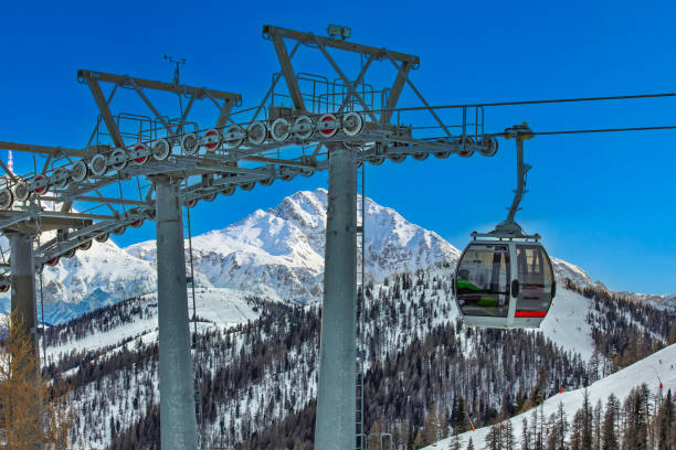 istock Scenic Gondola Ride in Mountains 2193101297
