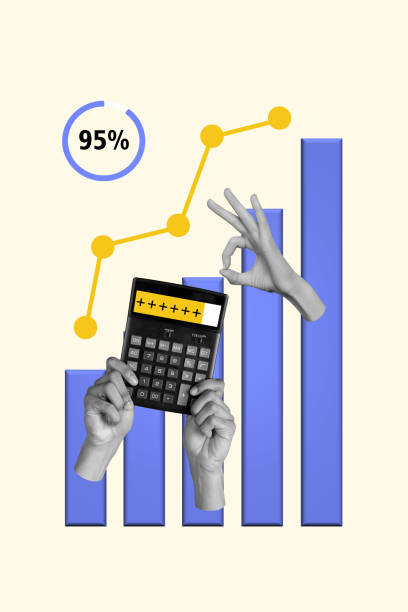 istock Vertical creative collage poster showing calculator increase numbers profit earnings progress charts dynamic trading profit income 2193105770