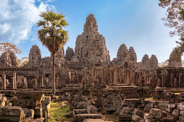 istock Bayon temple, ancient temple ruins in Cambodia 2193107350
