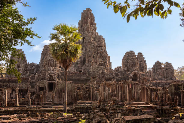istock Bayon temple, ancient temple ruins in Cambodia 2193107545