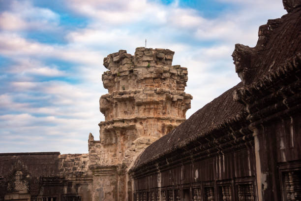 Angkor Wat, an ancient temple ruins in Cambodia