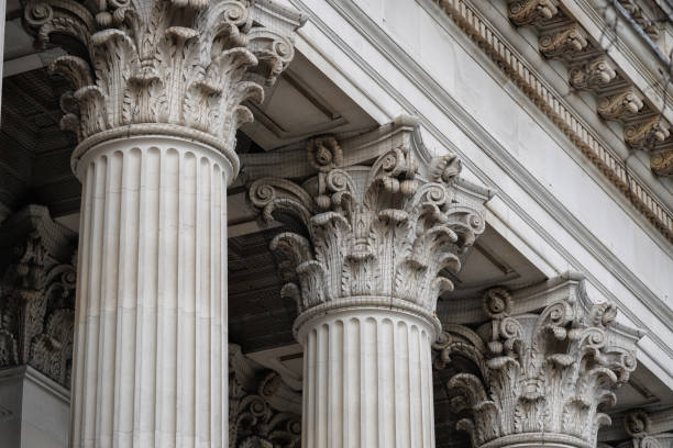 istock Beaux-Arts Design, Beaux-Arts Architectural Style Building, Trinity Square London Corinthian columns (The Old Headquarters of the Port of London Authority (PLA) Building) 2193116252
