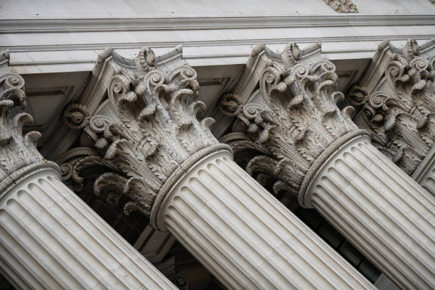 istock Beaux-Arts Design, Beaux-Arts Architectural Style Building, Trinity Square London Corinthian columns (The Old Headquarters of the Port of London Authority (PLA) Building) 2193116386