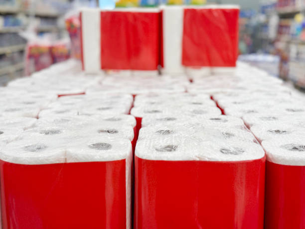 istock Paper towel on a market display 2193123491