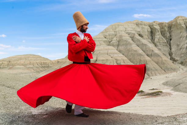 Whirling dervish, Ishak Urun at the Art Gallery, Turkey