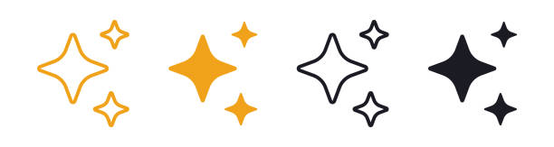 Sparkle stars icon set. Shine icons , ai generated sign symbol for app user interface and web elements