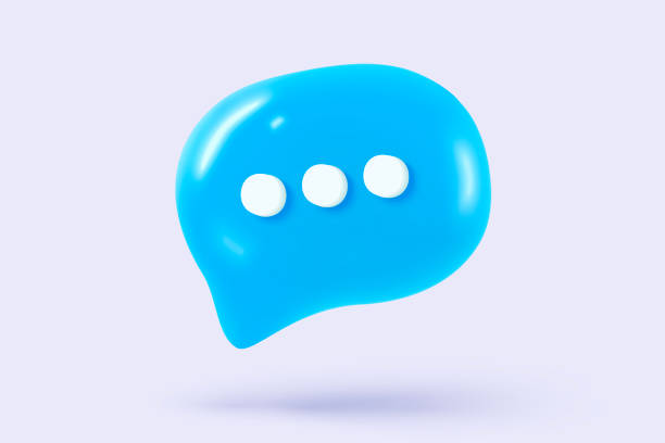 istock 3D speech bubbles symbol sign on social media icon isolated on pastel background. Chat dialogue bubble or user reply sign with social media. 3d speech bubble icon vector render illustration 2193131415