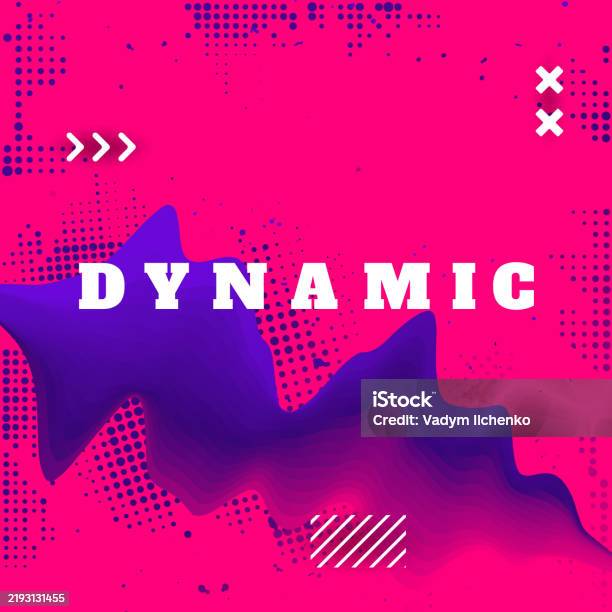 Vector Illustration Modern Art Graphic Dynamic Bright Flow Elements ...