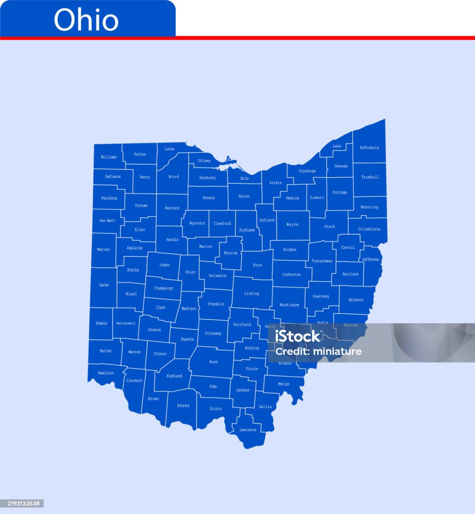 Ohio Map. Simple Ohio Map Stock Illustration - Download Image Now - Abstract, American ...