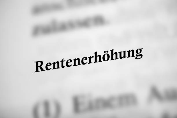 istock Bold text 'Rentenerhohung' written in German 2193143150