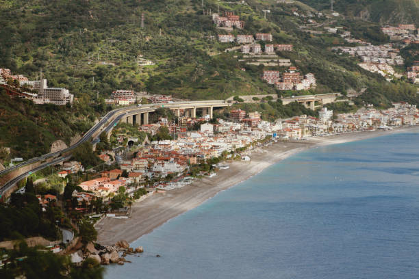 Taormina is a hilltop town on the east coast of Sicily in Italy.