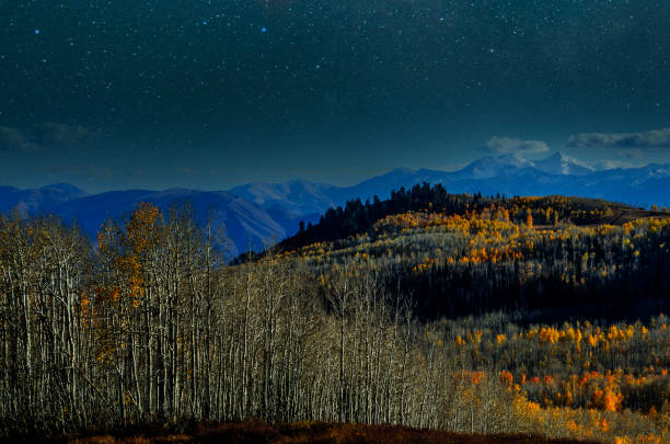 This is a starry night over the Wasatch range and the Heber Valley. Taken from the top of Guardsman's Pass over Park City, Utah