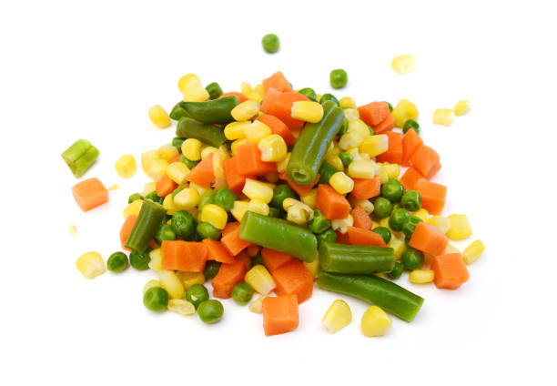 istock Fresh mixed vegetables on white. Golden mix. 2193151292